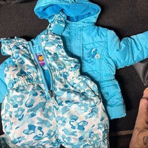 Blue and White Floral Baby Jacket